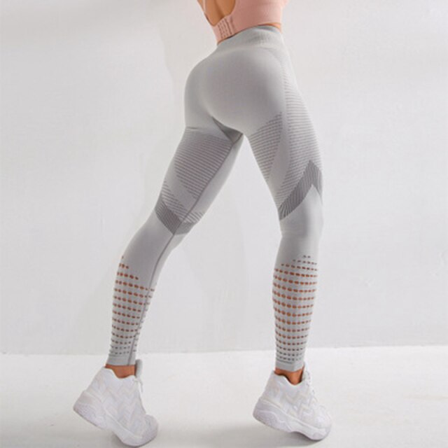Damskie sportowe legginsy z wysokim stanem - obrazek 2