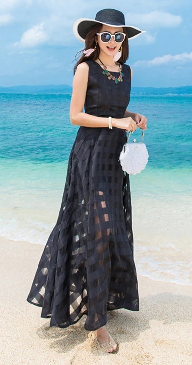 Damska MAXI sukienka na co dzień - obrazek 2