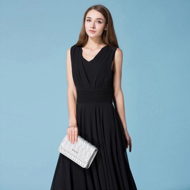 Damska SZYFONOWA sukienka maxi - obrazek 4