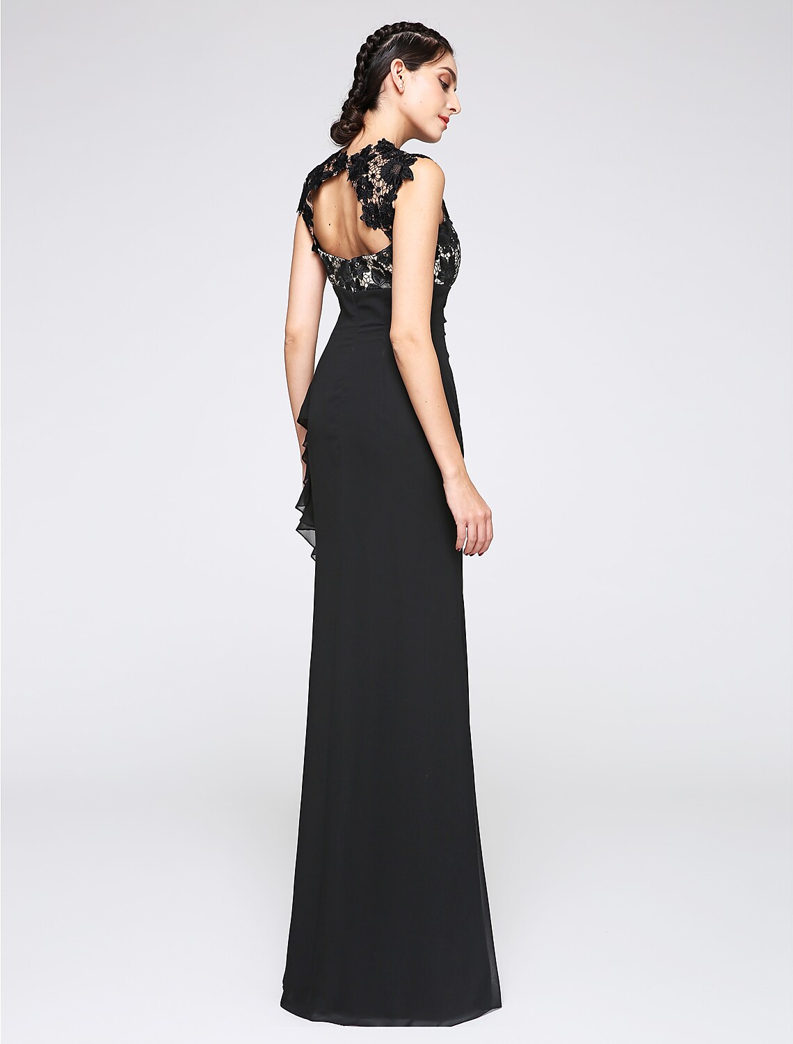 Damska sukienka SZYFONOWA TURKUSOWA - obrazek 3