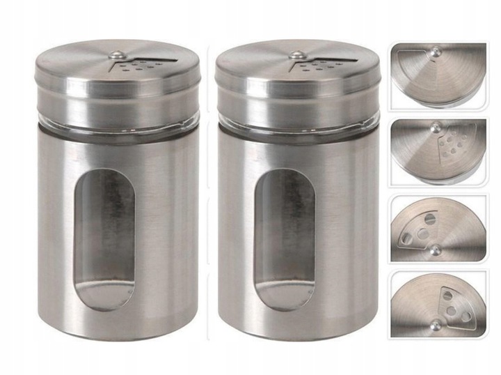 Przyprawnik słoiczki na przyprawy stal nierdzewna - obrazek 3