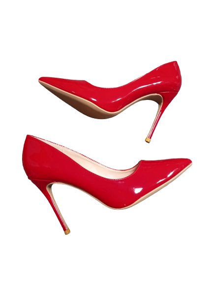 Damskie klasyczne lakierowane szpilki - obrazek 2