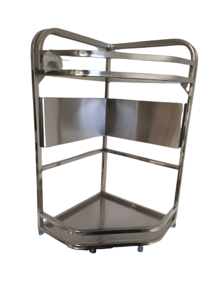 Podwójna półka ze stali nierdzewnej wieszana lub stojąca