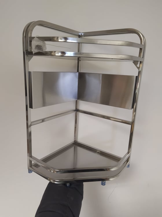 Podwójna półka ze stali nierdzewnej wieszana lub stojąca - obrazek 3