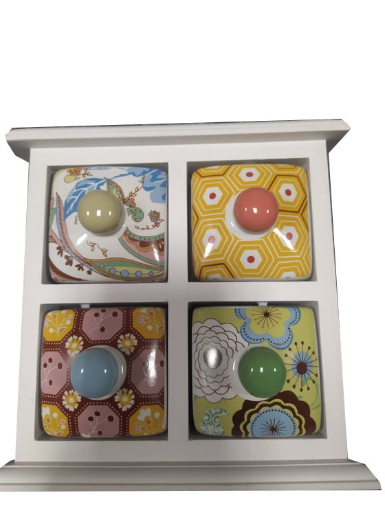 Mini komoda z ceramicznymi szufladami