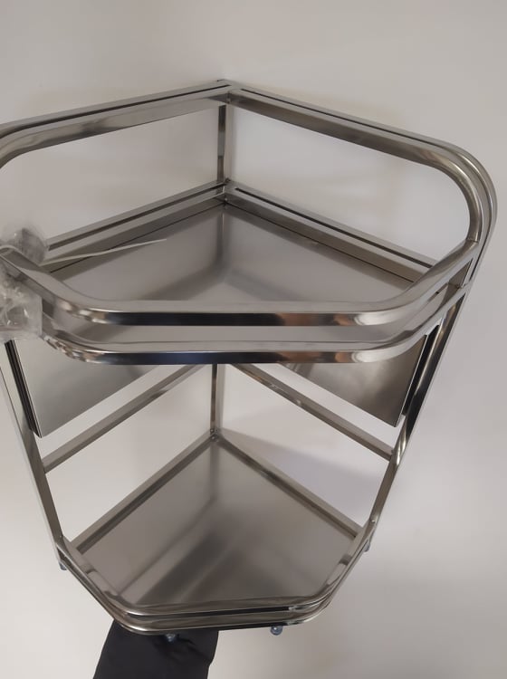 Podwójna półka ze stali nierdzewnej wieszana lub stojąca - obrazek 2