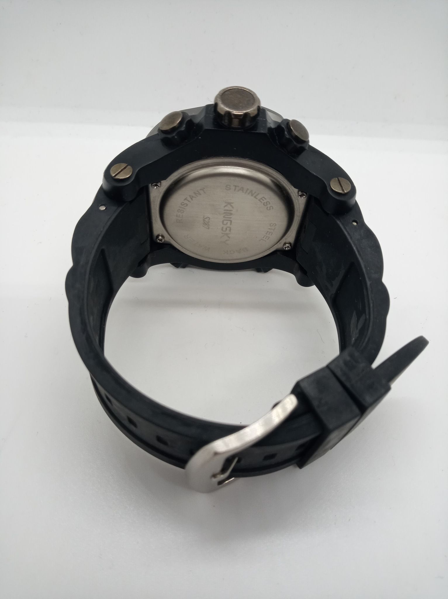 Kingsky Męski sportowy zegarek czarny - obrazek 3