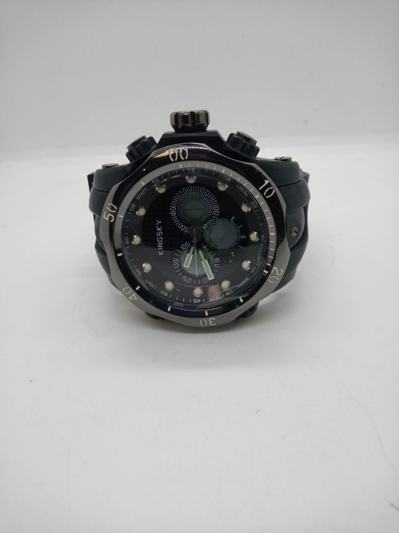 Kingsky Męski sportowy zegarek czarny - obrazek 5