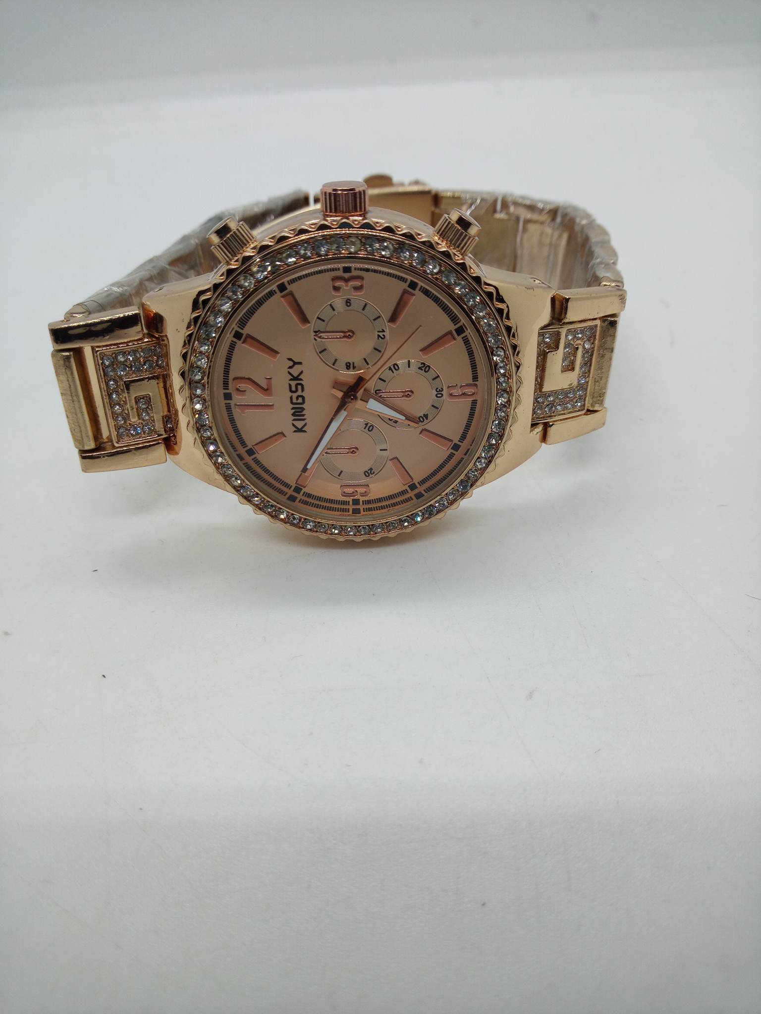 KINGSKY Damski kwarcowy zegarek ze zdobieniami - obrazek 5