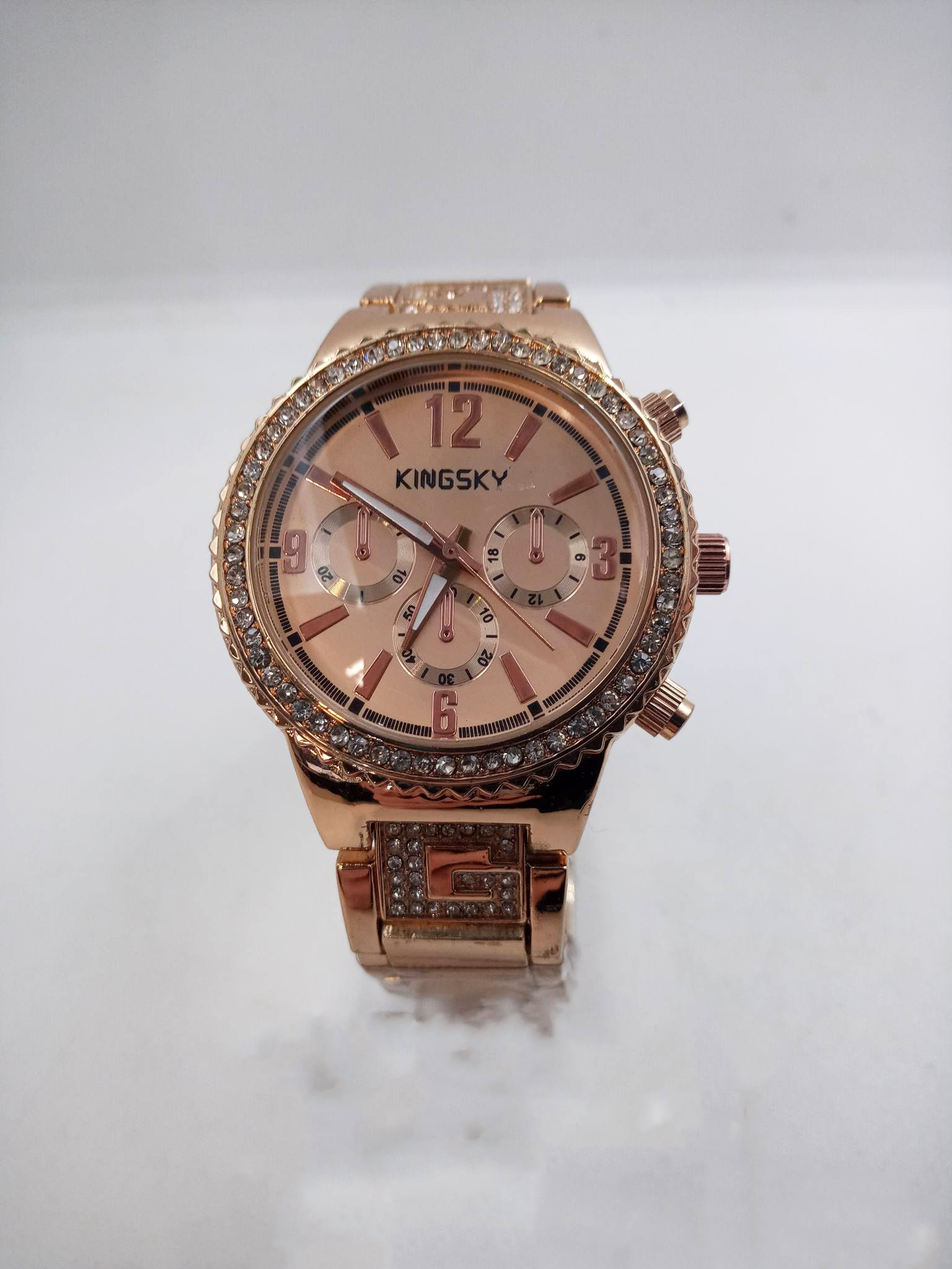 KINGSKY Damski kwarcowy zegarek ze zdobieniami - obrazek 2