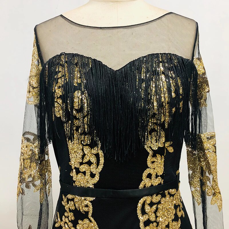 Damska cekinowa sukienka Slim Fit - obrazek 2