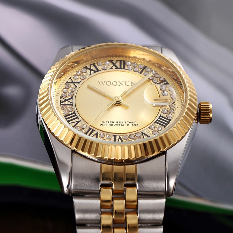 Zegarek Woonun złoty - obrazek 2