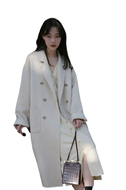 Damski dwurzędowy płaszcz zimowy