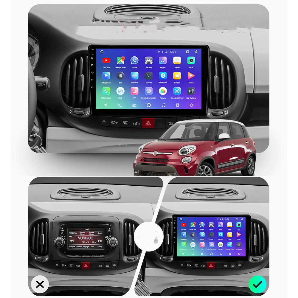 Radio Nawigacja Android10 Fiat 500L - obrazek 5