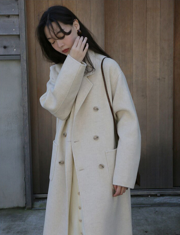 Damski dwurzędowy płaszcz zimowy - obrazek 3