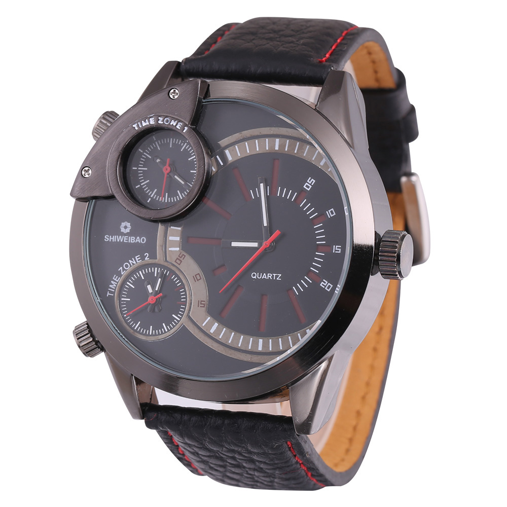 Męski zegarek z wieloma strefami czasowymi - obrazek 3