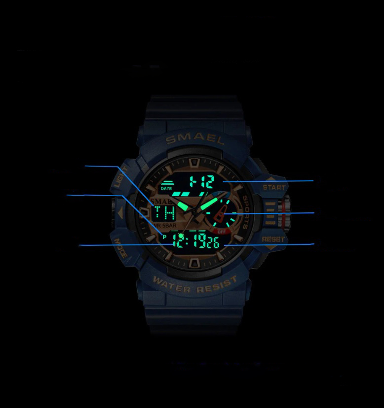 SMAEL 1436 Męski sportowy zegarek cyfrowy - obrazek 2