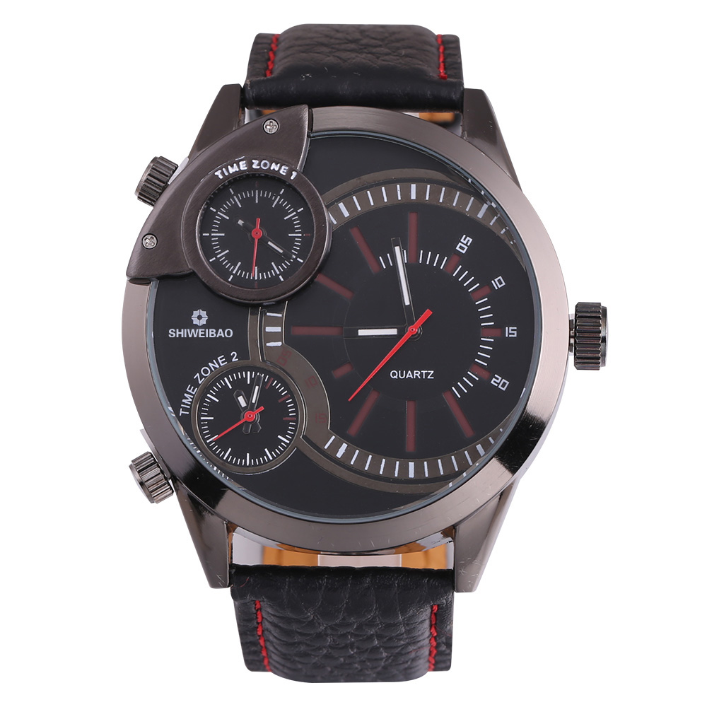 Męski zegarek z wieloma strefami czasowymi