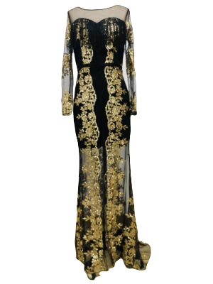 Damska cekinowa sukienka Slim Fit