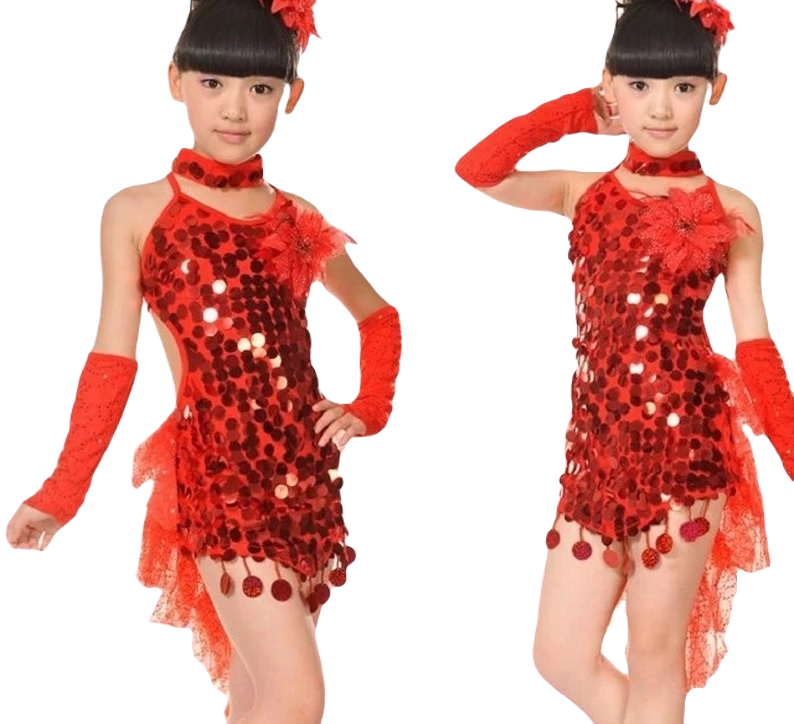 Dziewczęca sukienka do tańca latynoskiego