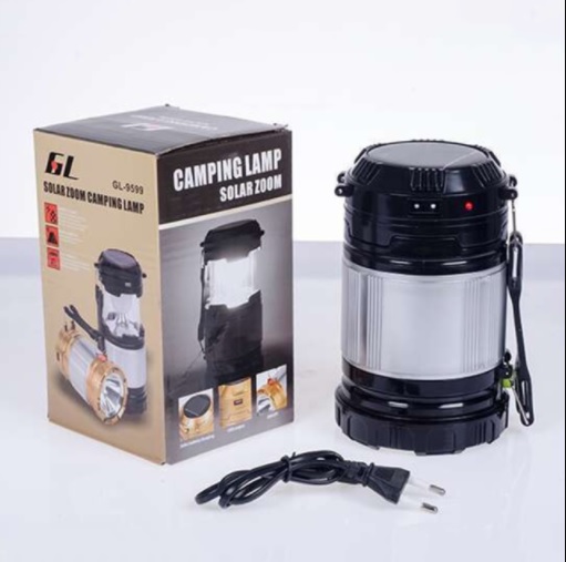 Latarka turystyczno-kempingowa CZARNA