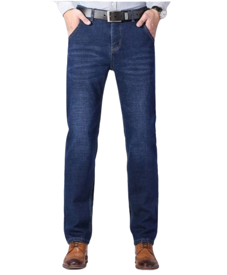 Męskie ocieplane spodnie dżinsowe w stylu CASUAL