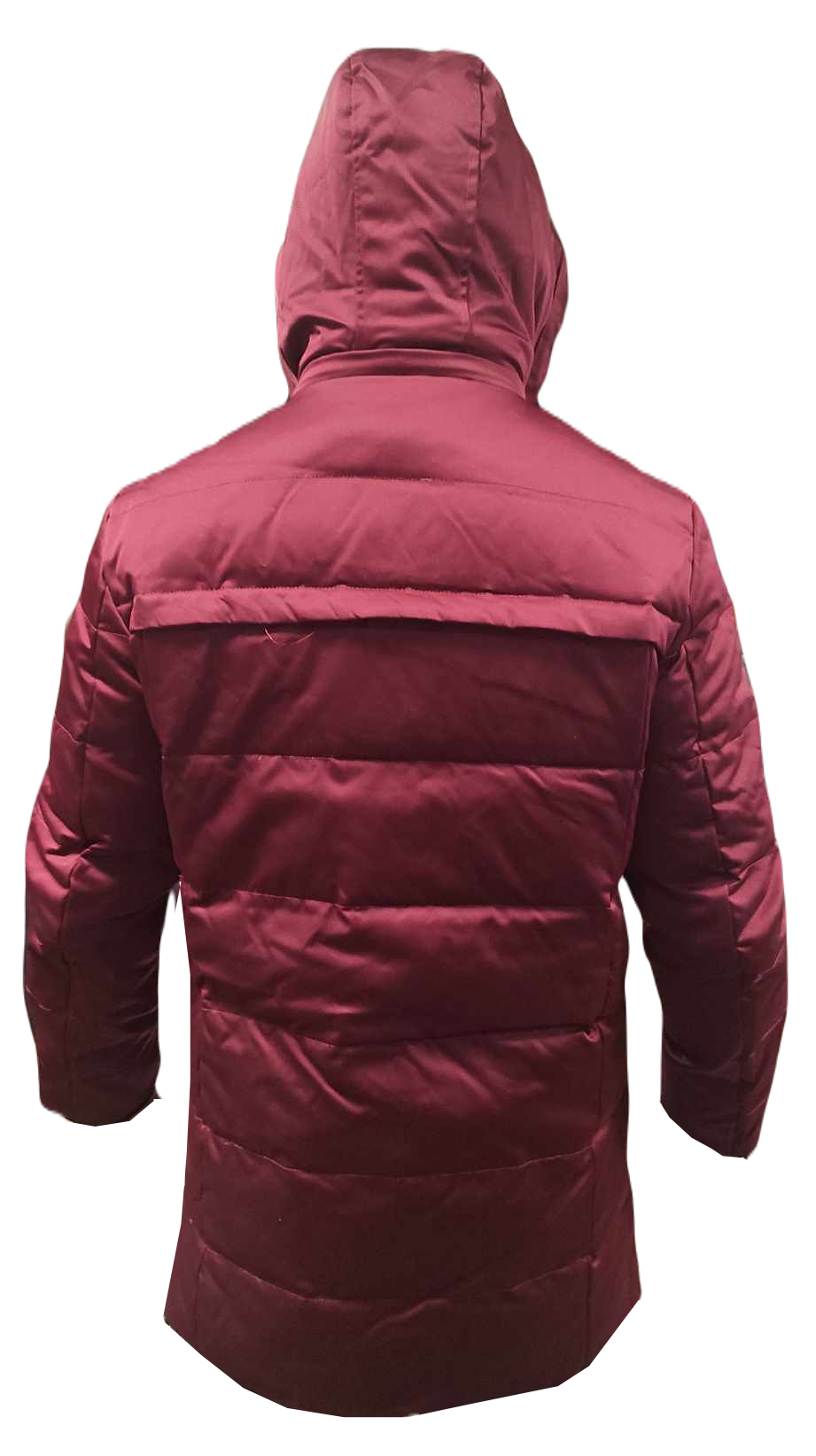 Puchowa męska zimowa parka z naszywkami - obrazek 2