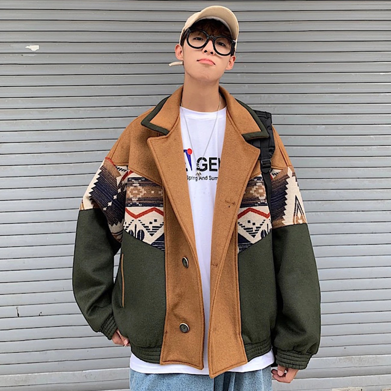 Męska kurtka z nadrukiem w stylu VINTAGE - obrazek 3