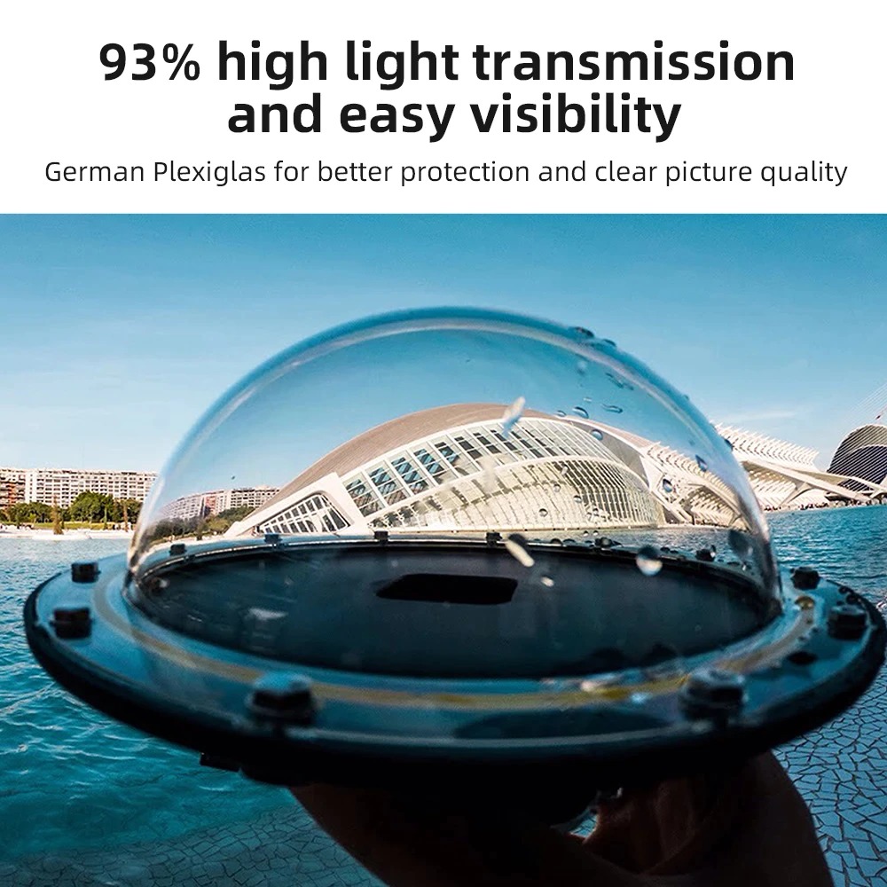 TELESIN 6 Dome Port 30M wodoodporna obudowa obudowa dla GoPro 5 - obrazek 4