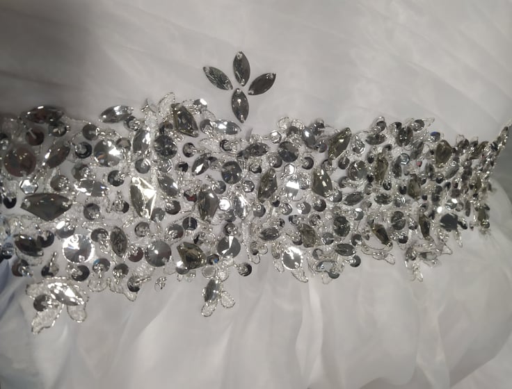 Damska SUKNIA ŚLUBNA Z GORSETEM - obrazek 2