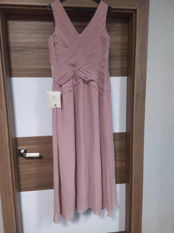 Sukienka pudrowy róż dla druhny - obrazek 2