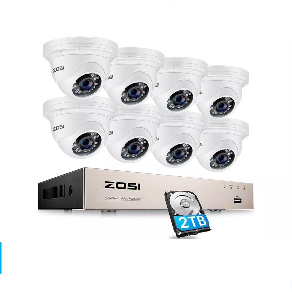 System kamer bezpieczeństwa H.265 8 kamer Dysk 2TB