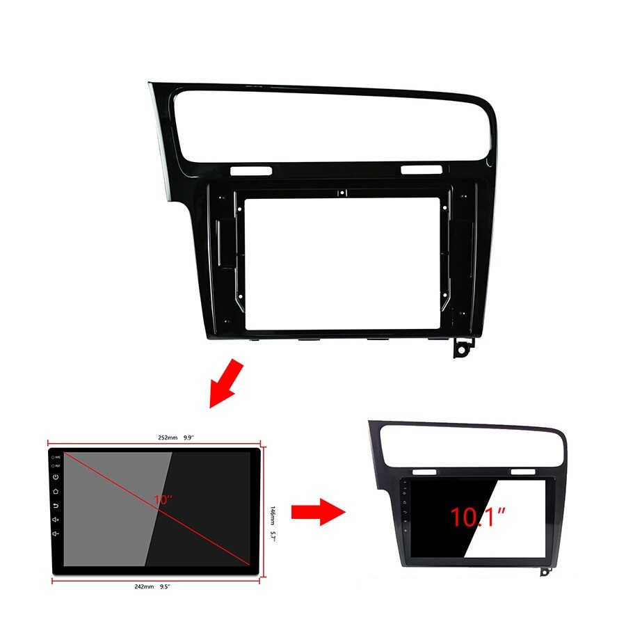 Ramka Volkswagen Golf 7 10,1 " - obrazek 2