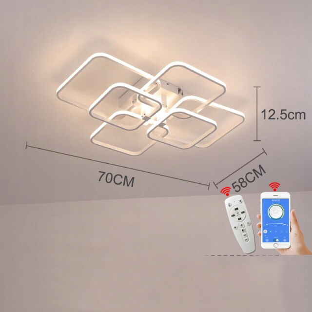 Nowoczesny żyrandol w stylu nordyckim LED z pilotem - obrazek 2
