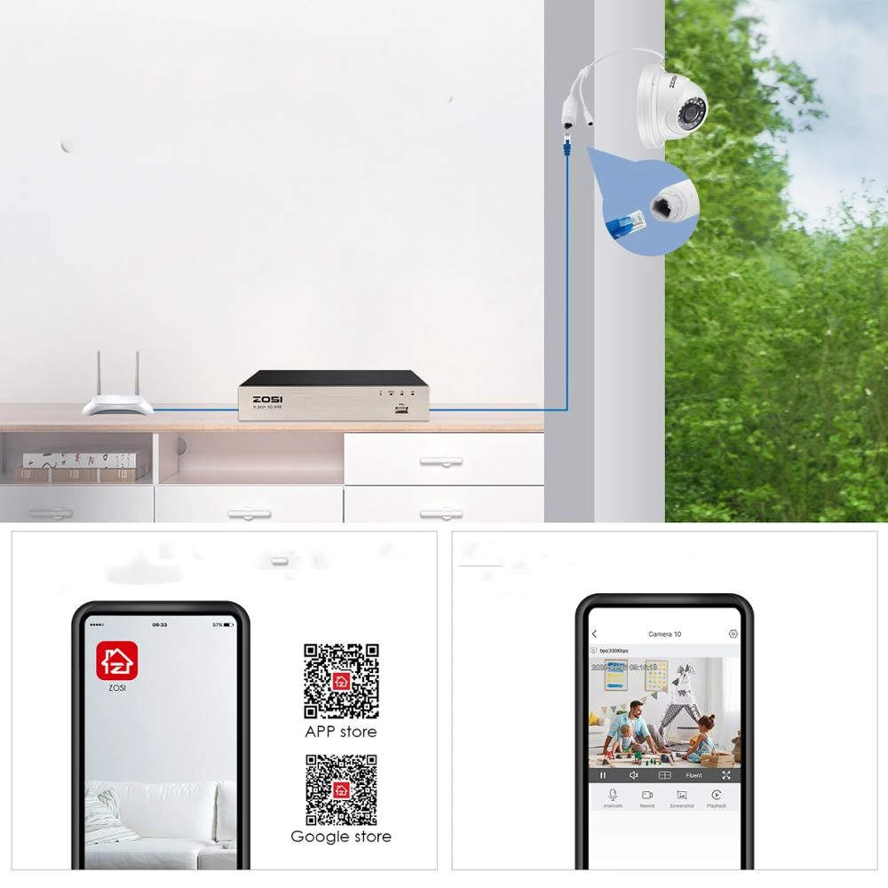 System kamer bezpieczeństwa H.265 8 kamer Dysk 2TB - obrazek 3