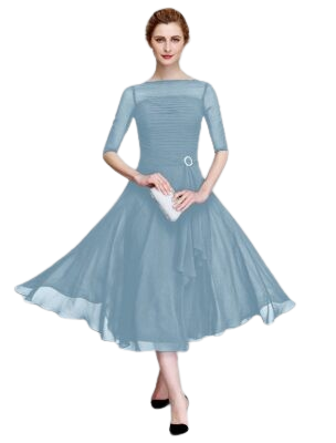 Sukienka rękaw 3/4 dla druhny