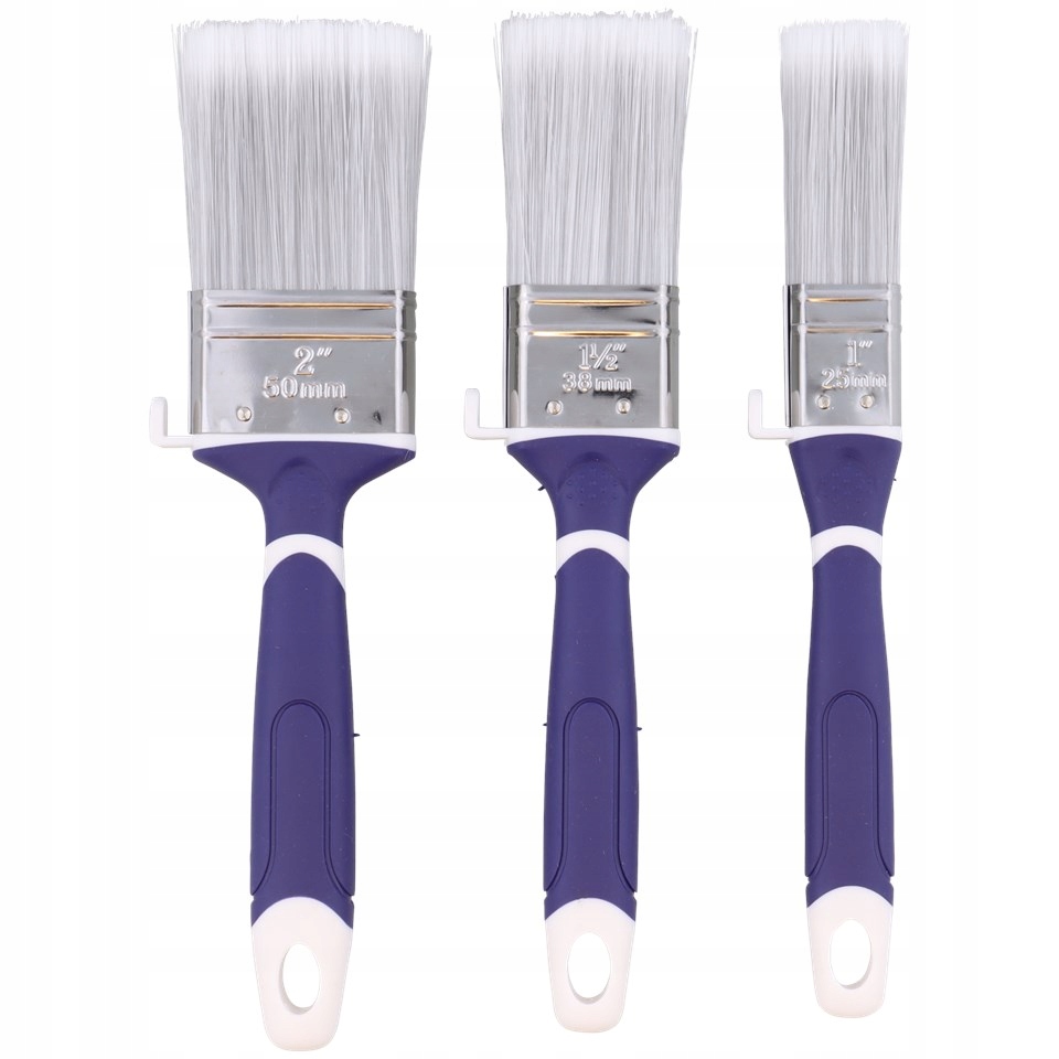 Pędzle malarskie ZESTAW 3 szt płaskie 25/38/50 mm