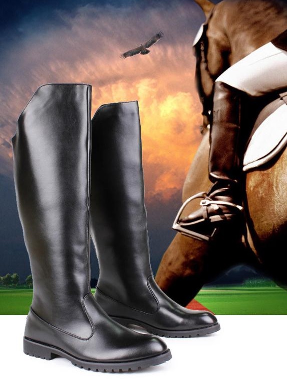 Męskie wojskowe ze skóry ekologicznej - obrazek 3