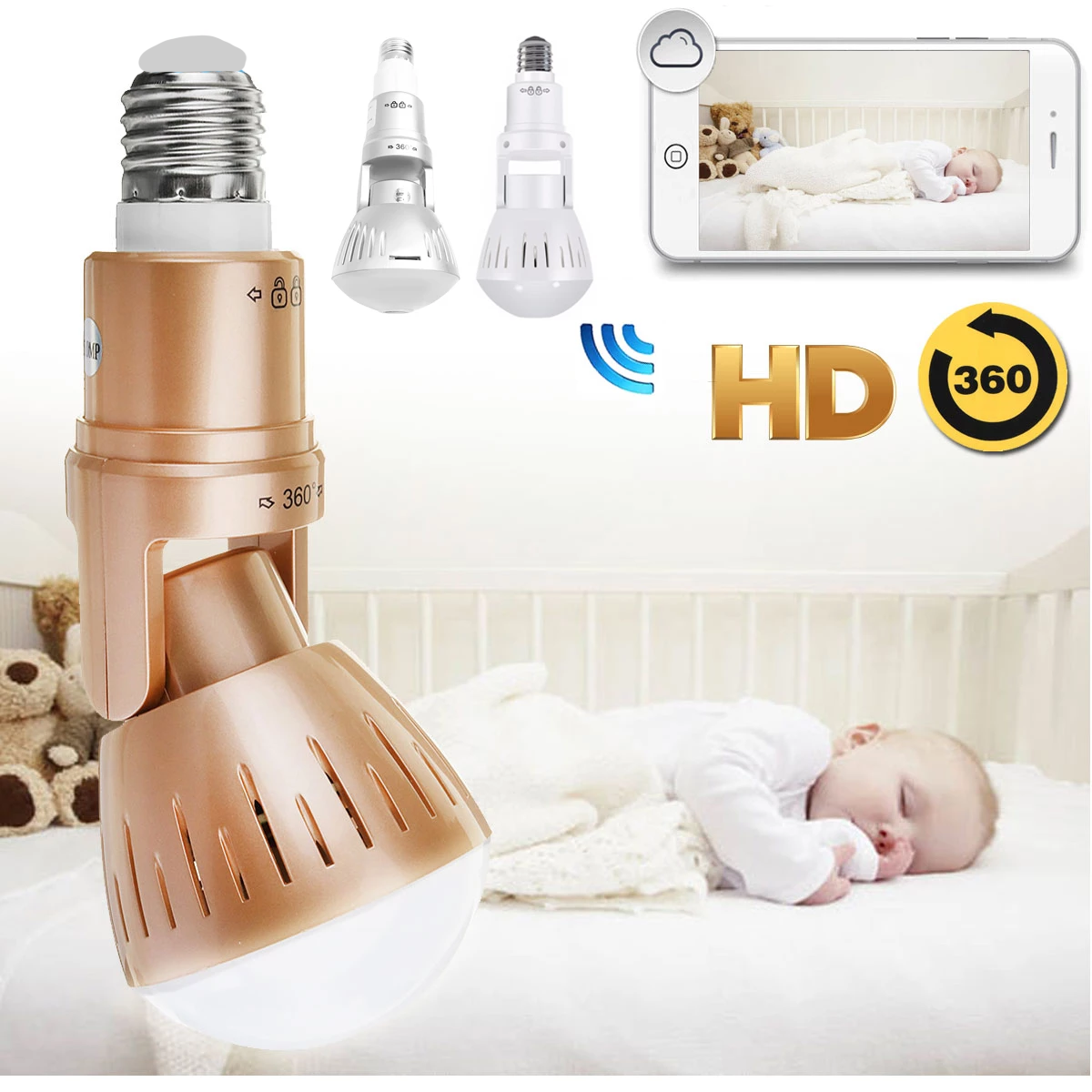 Kamera WiFi Żarówka IP Wireless - obrazek 5