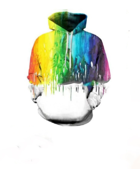 Męska bluza z kapturem 3D