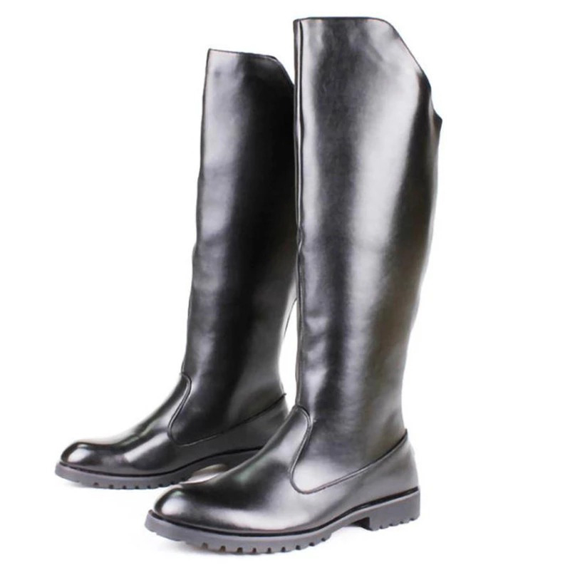 Męskie wojskowe ze skóry ekologicznej