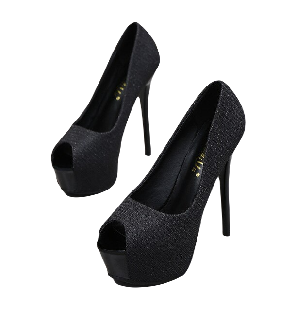 Damskie szpilki na platformie bez palca
