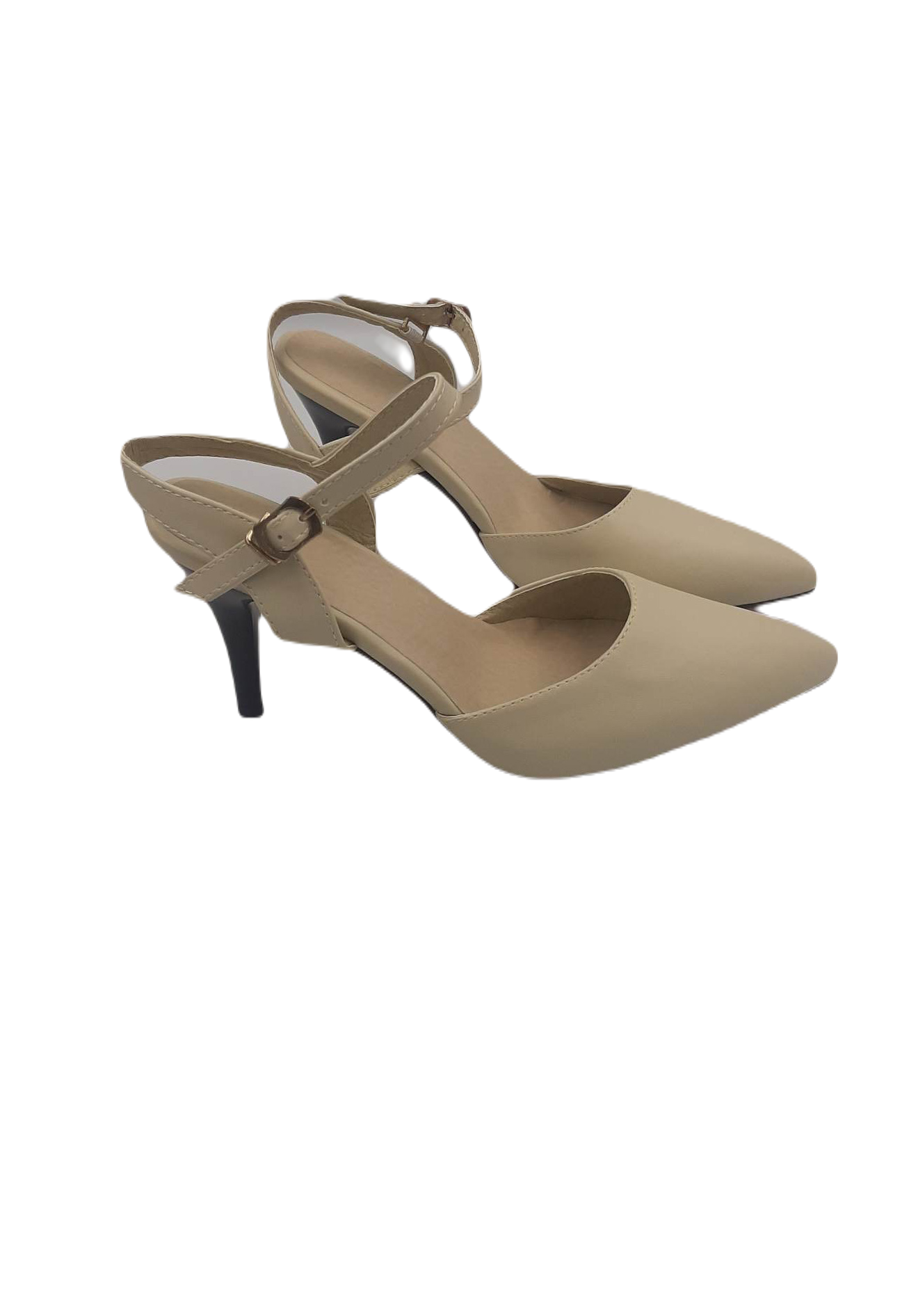 Damskie beżowe szpilki szpic roz. 38 - obrazek 2