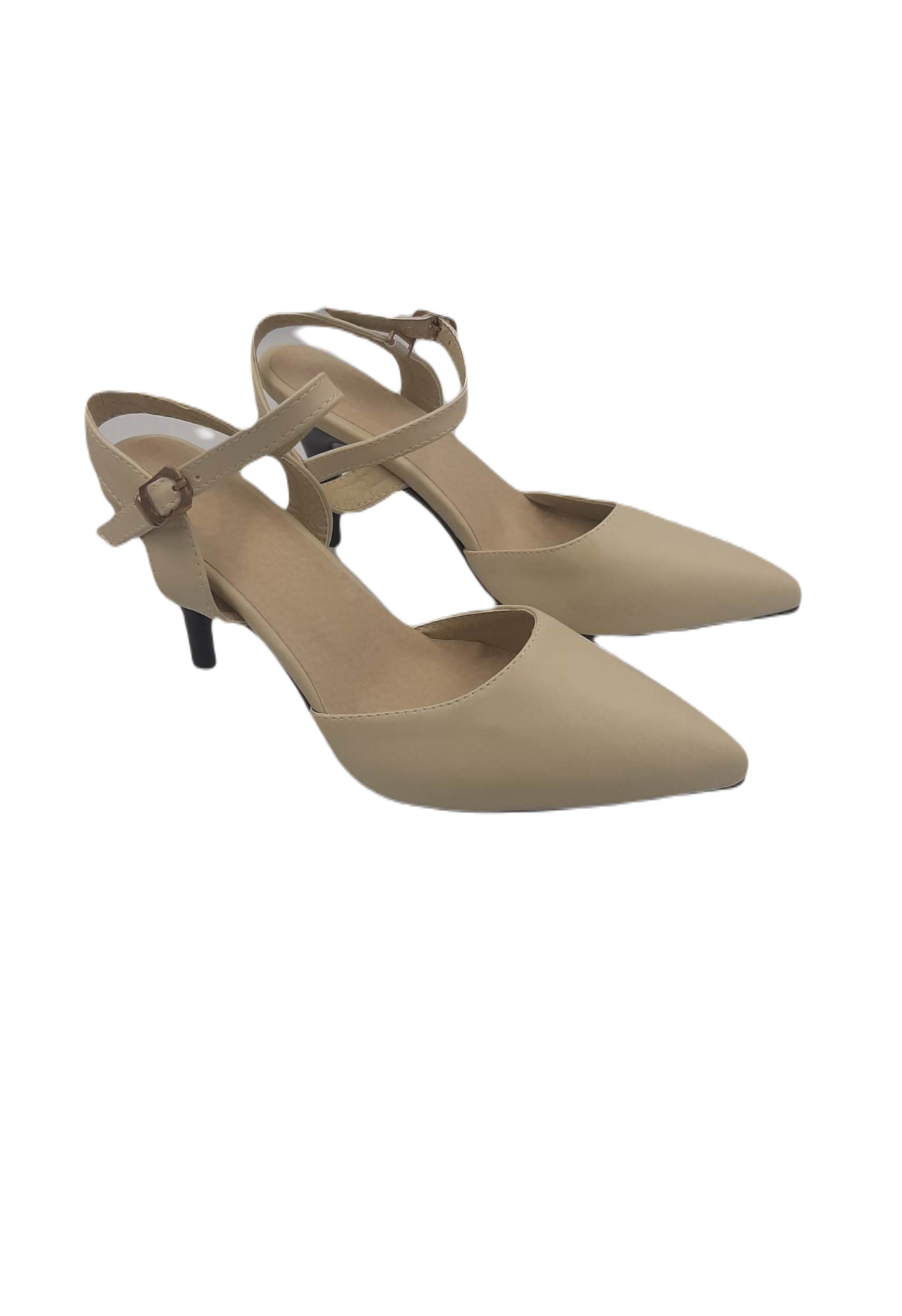 Damskie beżowe szpilki szpic roz. 38 - obrazek 3