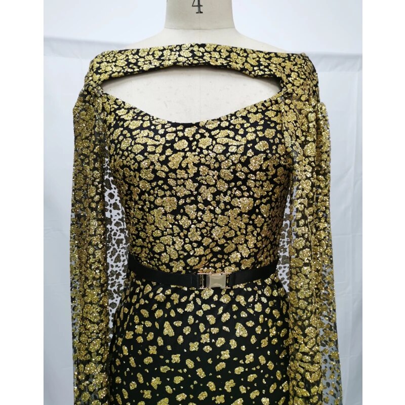 Sukienka damska brokatowa wieczorowa - obrazek 3