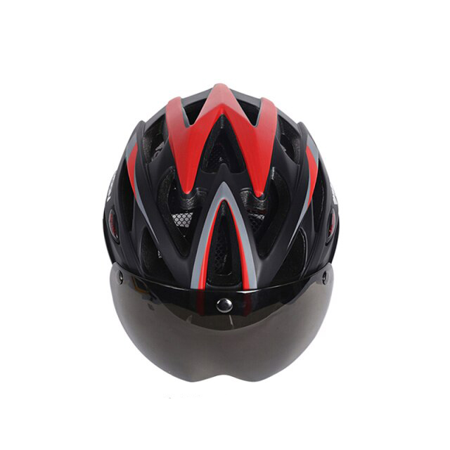 KASK ROWEROWY czerwono czarny - obrazek 2