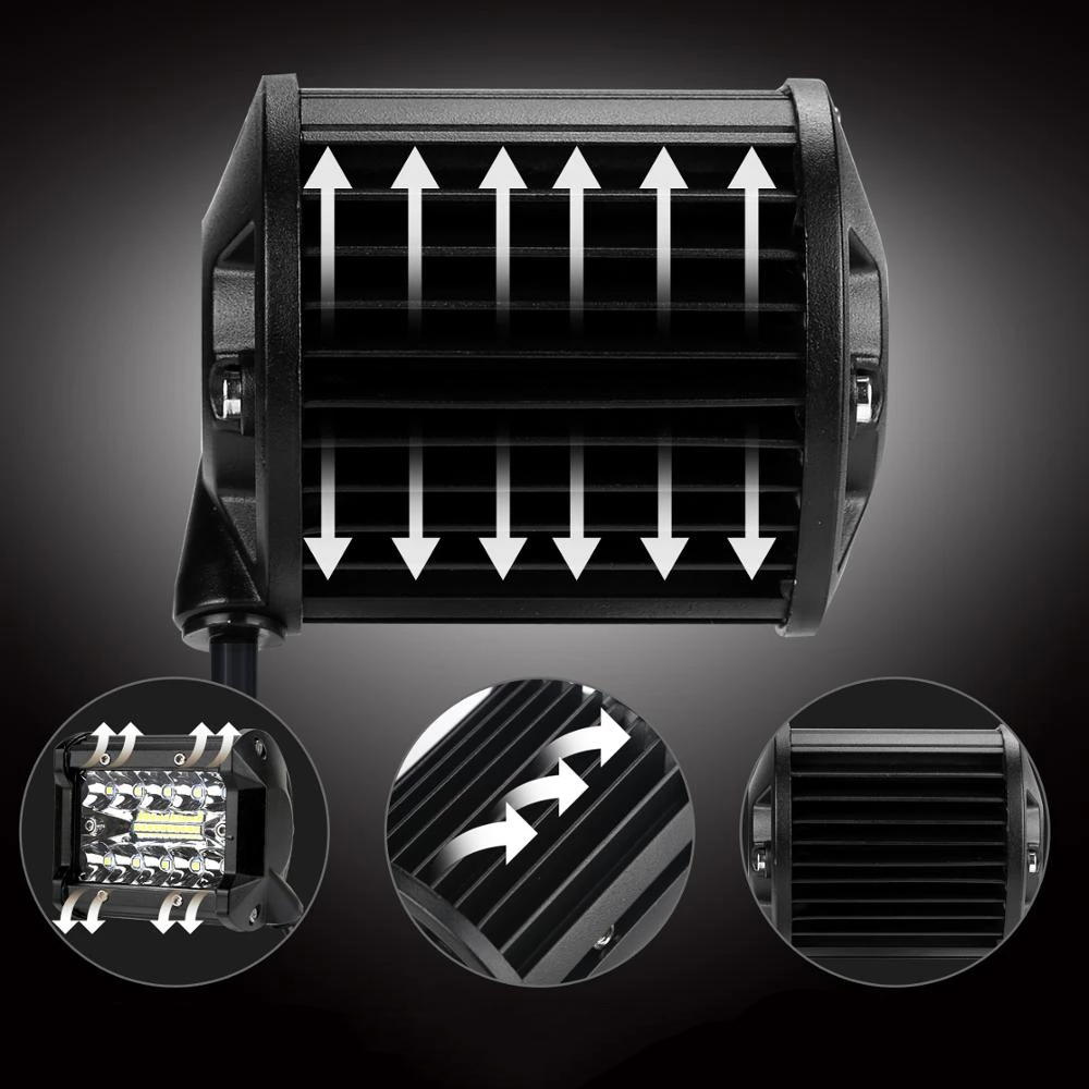 Reflektory LED 9-32V dla Auto motocykl ciężarówka łódź 36w - obrazek 2