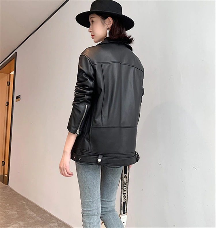 Damska kurtka motocyklowa skóra ekologiczna - obrazek 5