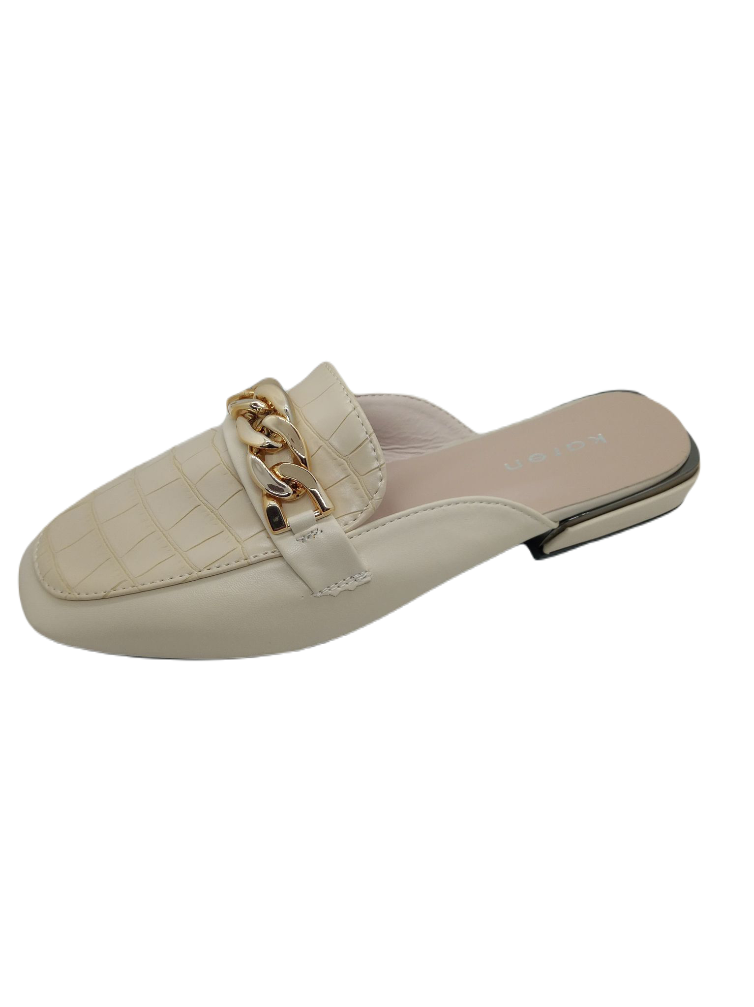 Damskie eleganckie klapki ze skóry ekologicznej