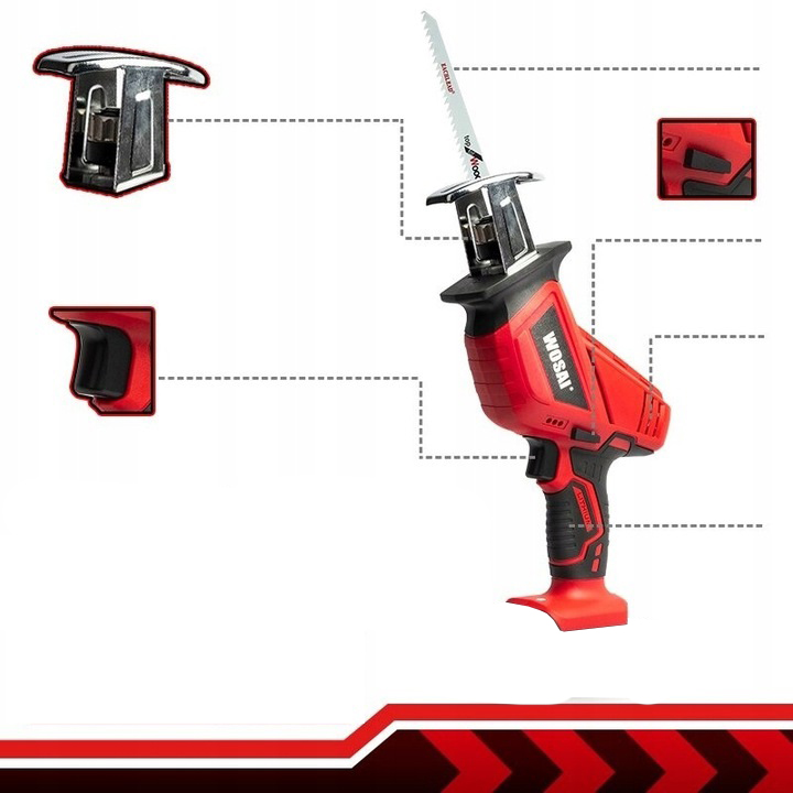 Akumulatorowa PIŁA SZABLASTA Wyrzynarka 20V WOSAI - obrazek 4